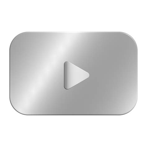 Silver play button youtube 27523280 PNG