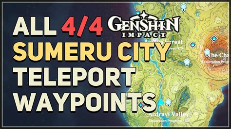 All Sumeru City Teleport Waypoints Locations Genshin Impact Youtube