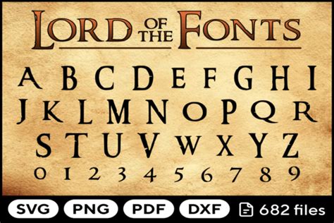 Lord Font Svg Png Pdf Dxf Alphabet Graphic By Fromporto Creative Fabrica