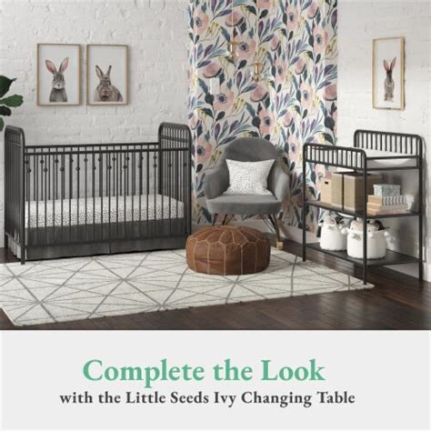 Monarch Hill Ivy Black Metal Baby Crib 2945 X 5450 X 4063 Ralphs