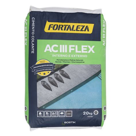 Argamassa Flex Aciii Interno E Externo Cinza Kg Fortaleza Leroy Merlin