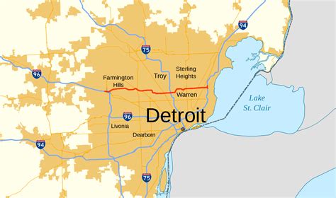 Map Of Detroit Michigan Streets And Neighborhoods