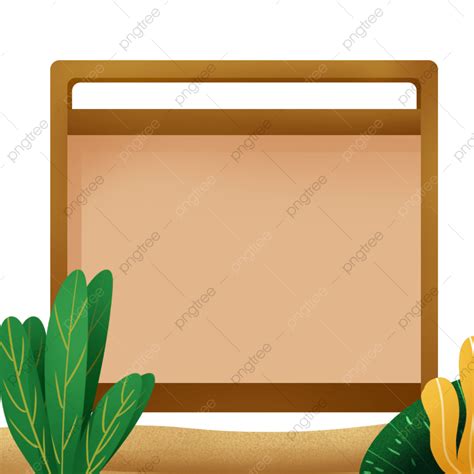 Wooden Picture Frame Clipart Vector, Wooden Frame Border, Scene Border ...