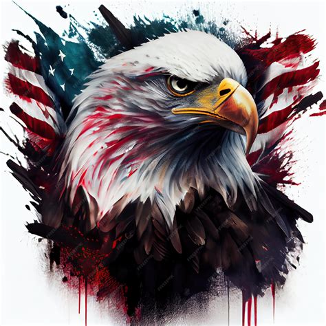 Premium Photo Eagle And Usa Flag National Poster American Bald Eagle