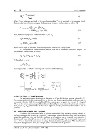 Islanding Detection Of Inverter Based Dg Unit Using Pv System Pdf