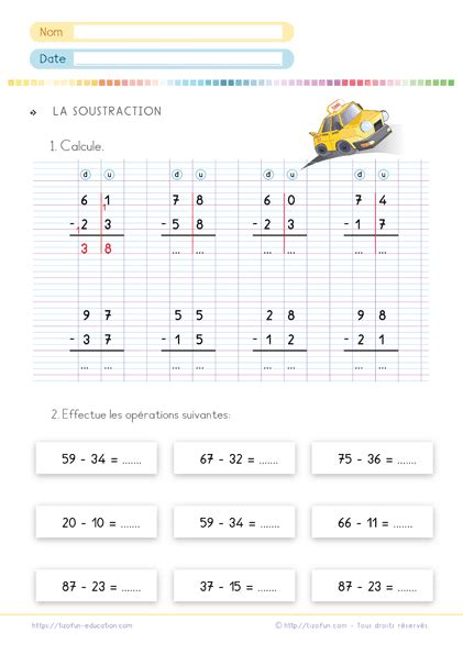 Exercices de math CE1 PDF Fiche d exercice de Math CE1 à imprimer