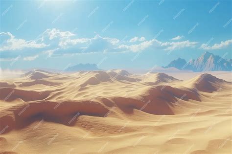 Premium Photo Stunning Desert Landscape With Towering Sand Dunes