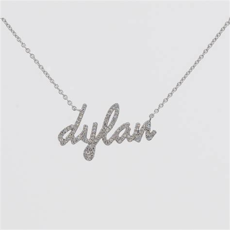 Custom Name Necklace 14k Personalized Diamond Name Necklace Etsy