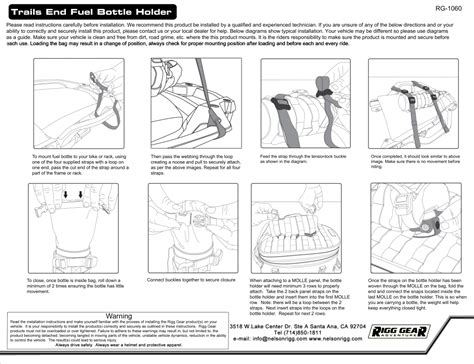 Trails End Fuel Bottle Holder Motorcycle Tail Bags