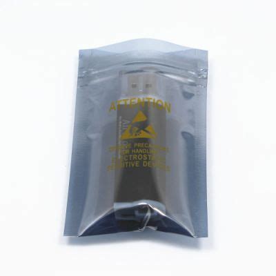 China Custom Open Top Cleanroom Foil Aluminium Antistatic Ziplock