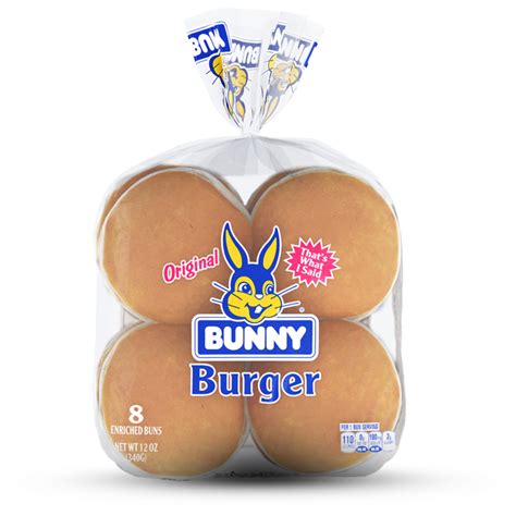 Burger Buns 8 Pack Bunny Bread