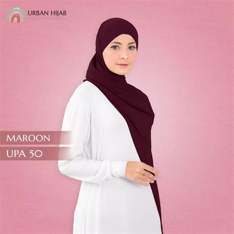 Jual URBAN HIJAB PASHMINA INSTAN ARABIAN TALI MAROON Original 2024