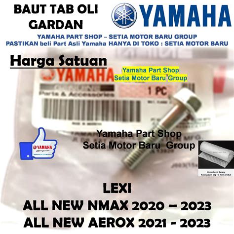 Baut Bolt Tab Oli Gardan All New Aerox N Max Nmax Lexi Asli Yamaha