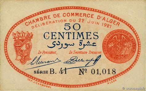 Centimes Alg Rie Alger Jp Billets