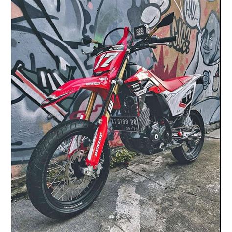 Jual Decal Stiker Motor Crf L Full Body Merah Hitam Putih Shopee