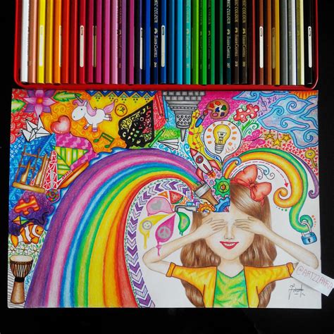 "Imagination" drawing done by me ️‍ Follow my instagram to see more ...