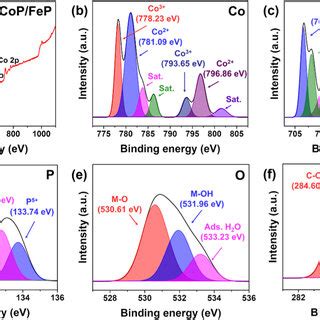 A Total Xps Spectrum Of The Cop Fep Catalyst And High Resolution Xps