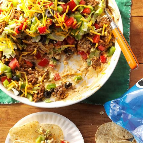 Ground Beef Taco Dip Recipe How To Make It Taste Of Home