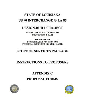 Fillable Online ITP Appendix C Proposal Forms Final SoSP Fax Email