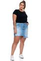 Saia Jeans Plus Size Assim Trica Vk Moda Plus Size