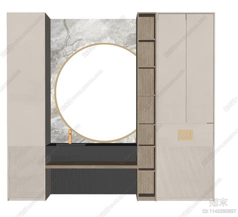 现代浴室柜su模型下载【id1143290997】知末su模型网