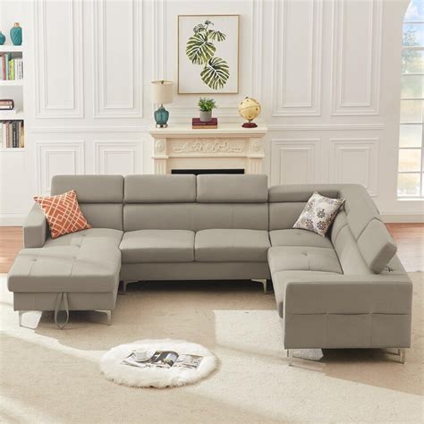 Voohek Piece Sectional U Shape With Storage Left Chaise