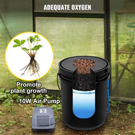 Vevor Dwc Hydroponic System Gallon Buckets Deep Water Culture