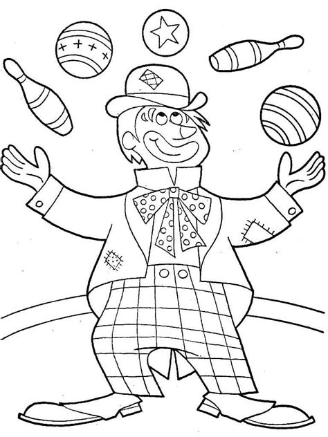 Coloriage Clown Pour Enfants télécharger et imprimer gratuit sur