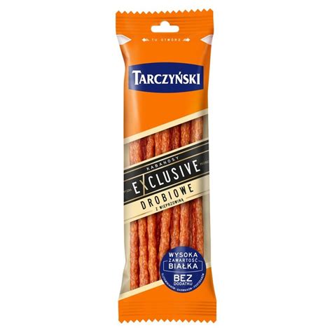 Tarczyński Kabanosy Exclusive drobiowe z wieprzowiną 105 g E Leclerc