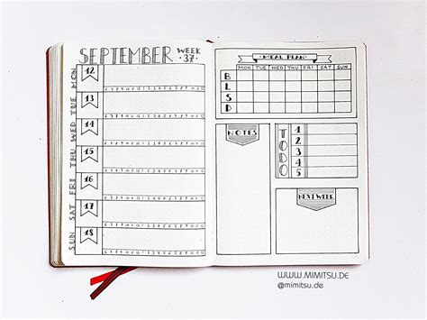 September Bullet Journal Woche BuJo Ideen Und Inspirationen Weekly