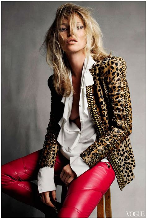 Photo Patrick Demarchelier Kate Moss Style Red Leather Pants Style