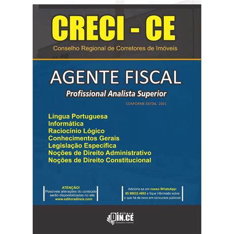 Apostila Creci Ce Agente Fiscal Profissional Analista Superior