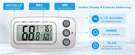 St Ckbrifit K Hlschrank Thermometer Gefrierschrank Thermometer