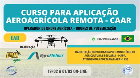 Curso Para Aplica O Aeroagr Cola Est Inscri Es Abertas Revista