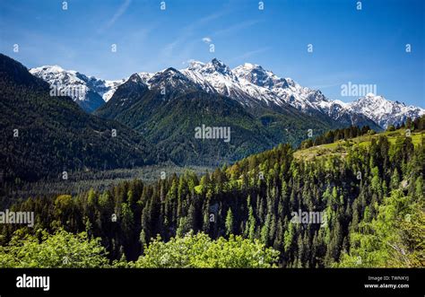 mountains landscape alps in europe Stock Photo - Alamy