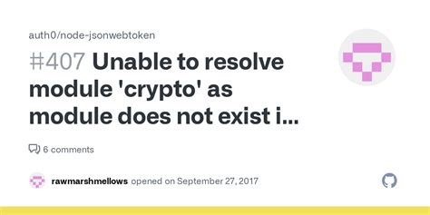 Unable To Resolve Module Crypto As Module Does Not Exist In Module