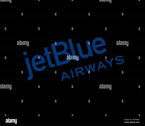 Jetblue Rotated Logo Black Background Stock Photo Alamy