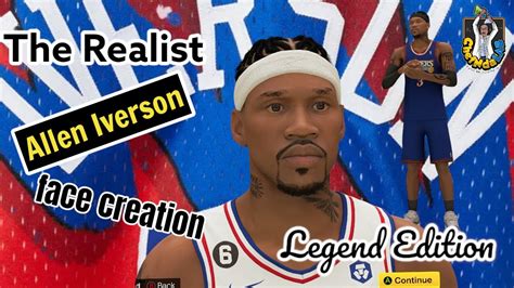 The Allen Iverson NBA 2k23 Face Creation Next Gen Legend Edition