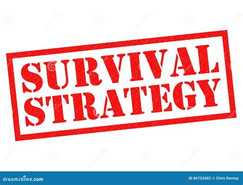 Survival Strategy Square Stamp Vector Illustration 87604278