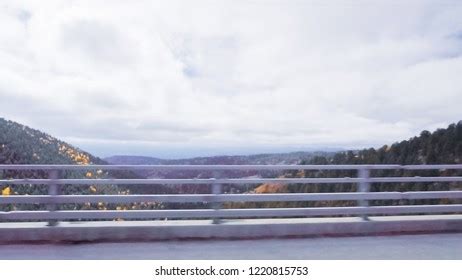 Driving On Mountain Highway 67 Colorado Stock Photo 1220815753 ...