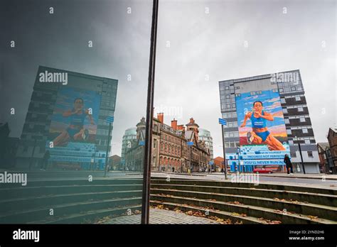 A Mural Of Liverpool Born Athlete Katarina Johnson Thompson Reflecting
