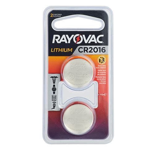 Rayovac Kecr2016 2g 3v Cr2016 Lithium Coin Button Batteries 2pack