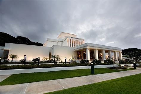 Laie Hawaii Temple at Dusk