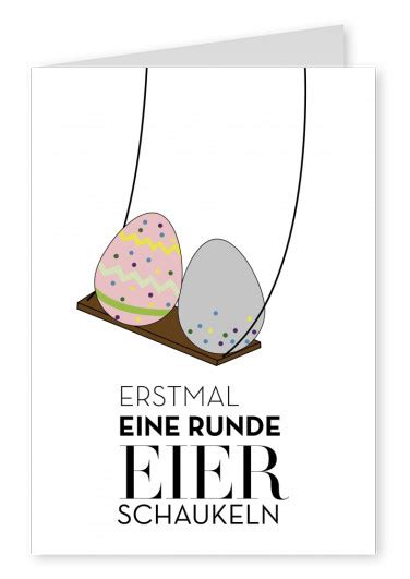 Eier Schaukeln Frohe Ostern Echte Postkarten Online Versenden