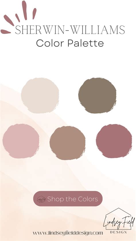 Pink Earth Tone Paint Color Palette Sherwin Williams Color Of The Year