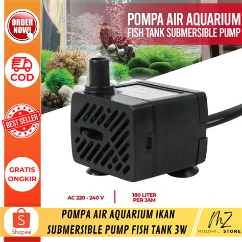 Jual Pompa Air Aquarium Ikan Submersible Pump Fish Tank 3w Airrator