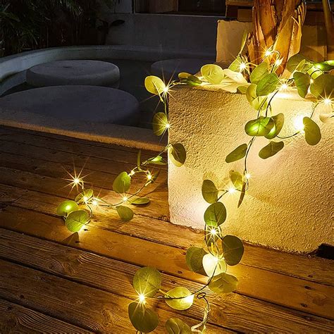 XRR LED Guirlande Lumineuse à Piles Artificielles Feuilles D