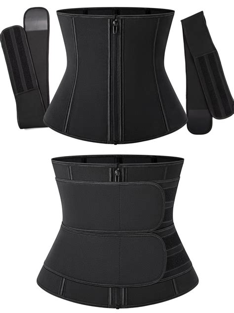 Miss Moly Womens Latex Waist Trainer With Detachable Belt Tummy Control