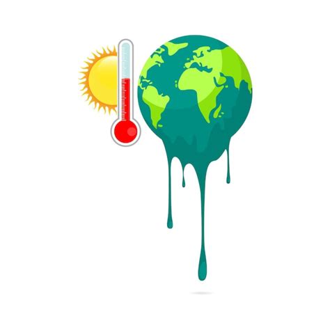 Derretendo a terra um termômetro para o projeto de aquecimento