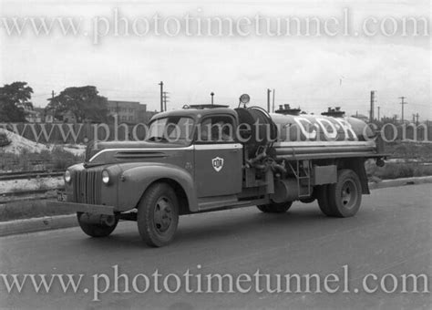 Commonwealth Oil Refineries Ford Petrol Tanker Newcastle Nsw Circa